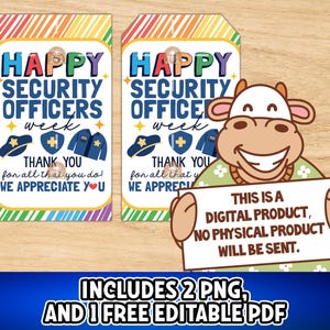 Security Officers Week Tags Printable, Security Officers Appreciation ...