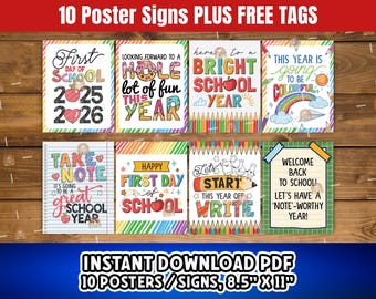 Welcome Back Poster - First Day of School - Etsy UK