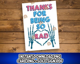 Rad tech gift printable, Xray Tech Gift, Thank you Rad Tech Card, Rad Tech Week Poster, WRD Gift, NRTW Sign, Thanks for being so Rad Sign