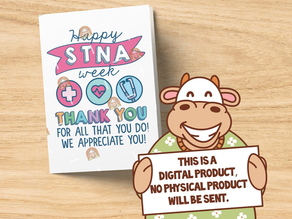 STNA Week 2025 Printable, STNA Gift for CNA Week Gift, Thank You Stna ...