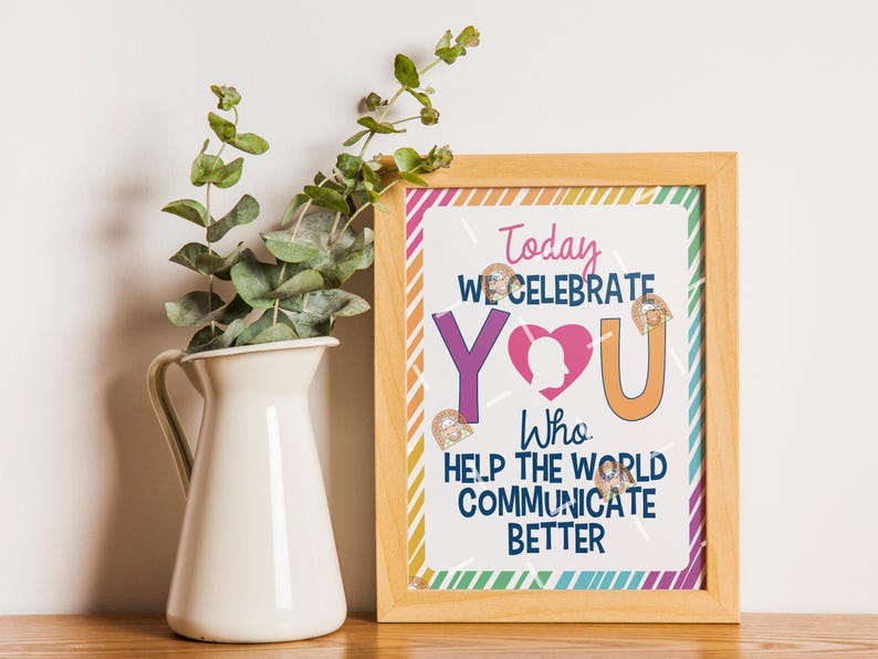 SLP Day Signs Printable, SLP Appreciation Speech Language Pathologist ...