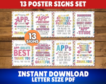 APP Week Signs, Printable APP Week Decor, Advanced Practice Provider Week Posters, Thank you APP Appreciation Week Gift Ideas