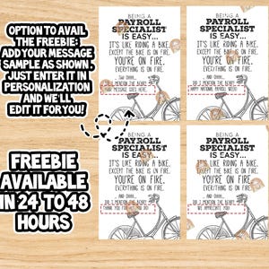 Payroll Specialist Card Printable, National Payroll Week Gift, Payroll ...