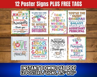 Assistant Principals Week Signs Printable, National Assistant Principals Appreciation Week Decor, School Assistant Principal Thank You Gift