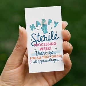Sterile Processing Week Printable Tags , Sterile Processing Tech Gift tag, SPD Week Tag, Central Service Week Tag, SPD Appreciation Label