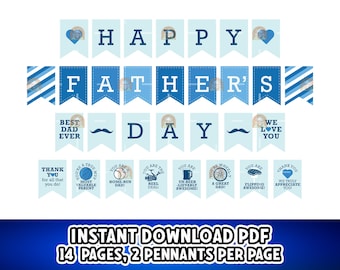 Vaderdag banner afdrukbaar, Happy Father's Day banner voor Vaderdag decoratie, vaderdag decor, vaderdag bord, vaderdagcadeau