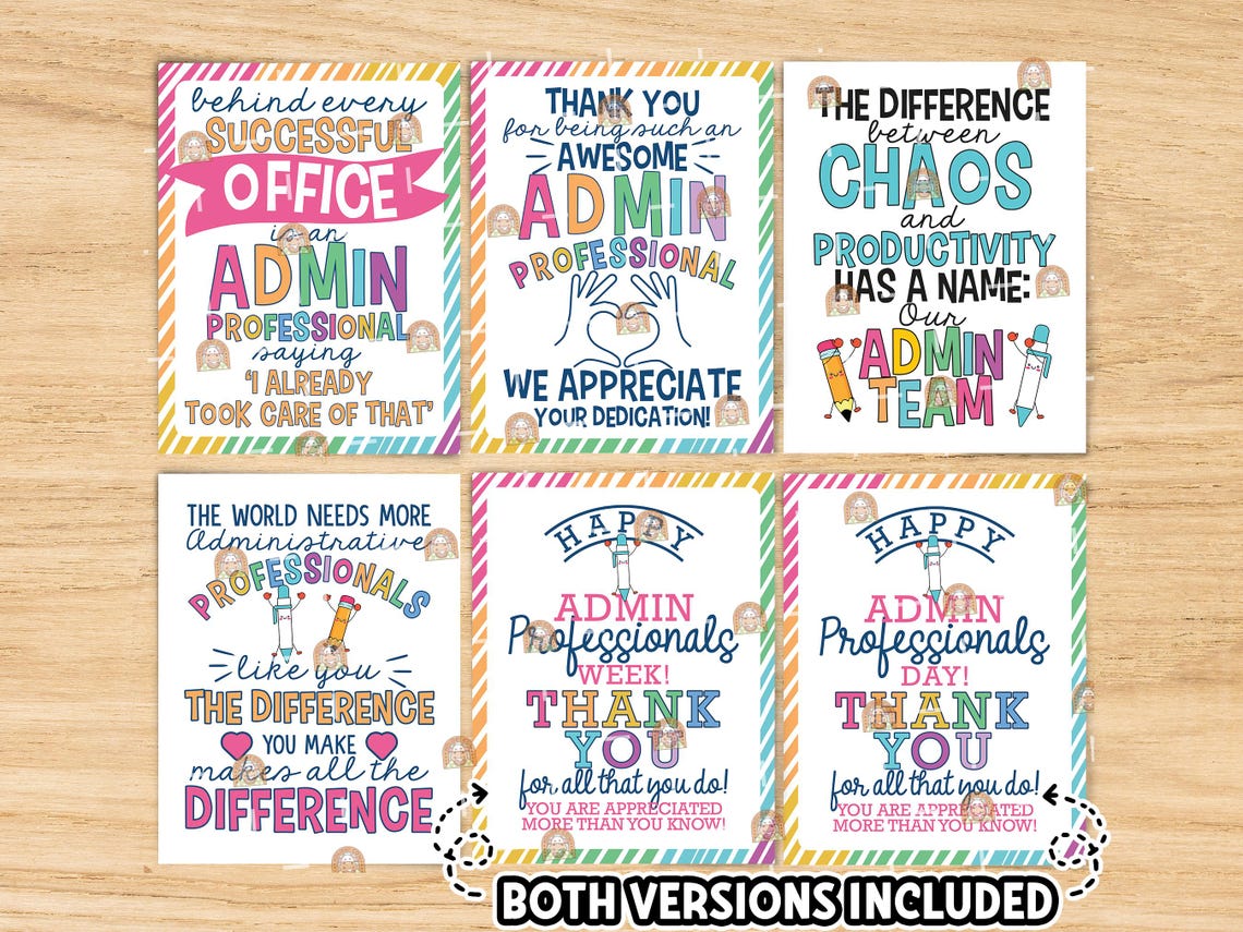 Administrative Professionals Day Signs Printable, Administrative ...