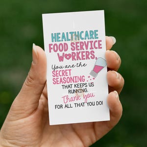 Healthcare Food Service week Tags Printable, Healthcare Food Service workers week Tag, Food service week gift Tag, Medical Food Service Week