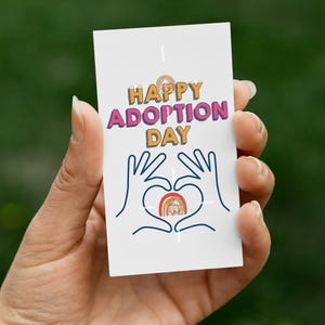 Printable Adoption Day Tag, Happy Adoption Day Gift Tag, National Adoption Day Tag, Adoption Gift Tags, Happy Gotcha Day, World Adoption Day