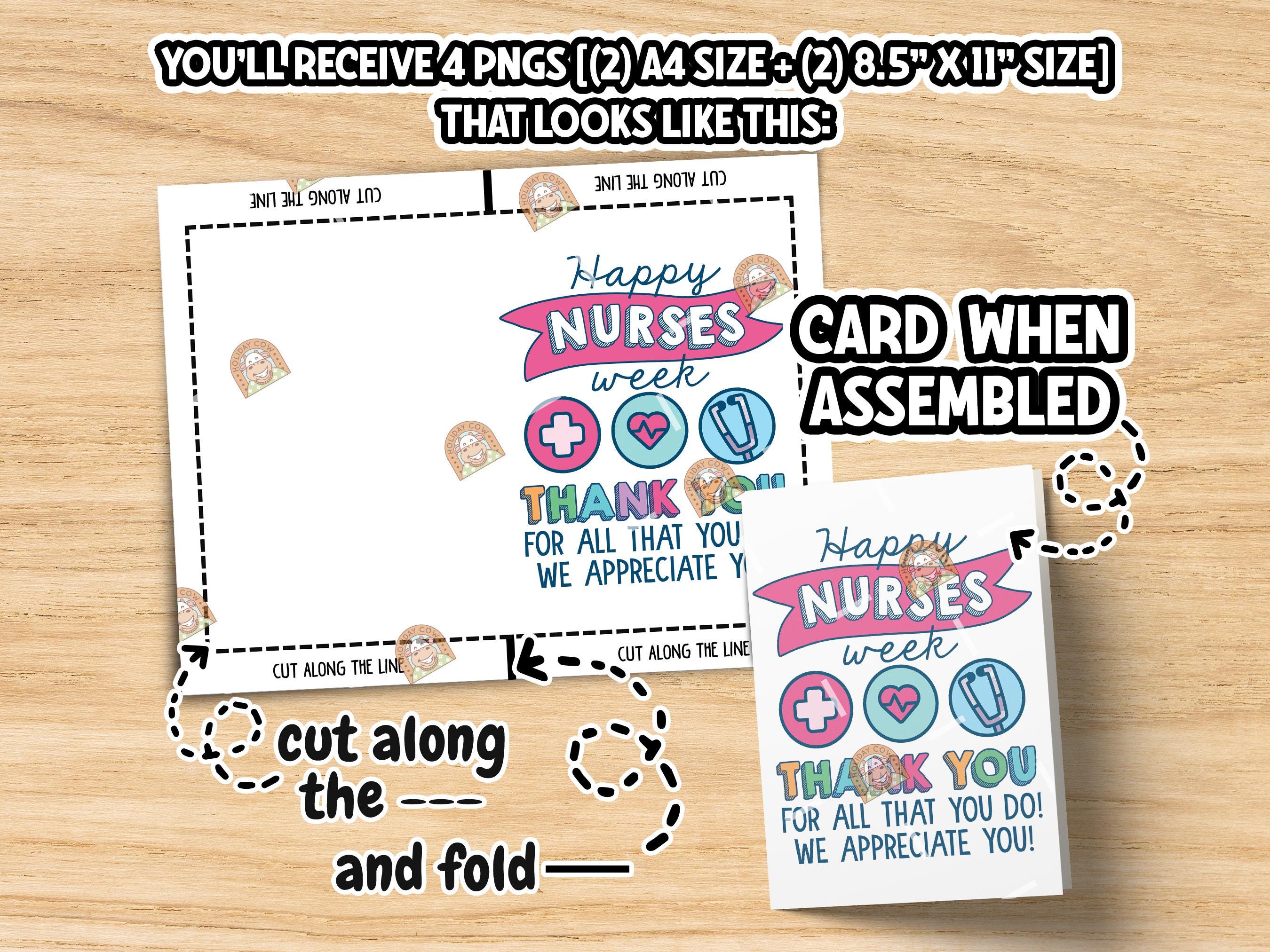 Nurses Week Card, Printable Nurse Card for Nurse Appreciation Gift ...