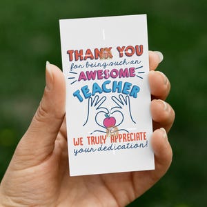 Lehrer Geschenkanhänger druckbare, amerikanische Bildungswoche Tag, Danke Lehrer Tag, Lehrer Wertschätzung Tag, fantastischer Lehrer Tag, Erzieher Tag