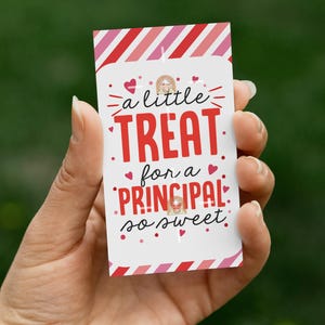 Etichetta per biscotti di San Valentino per il preside, etichetta regalo di ringraziamento per il preside, etichetta regalo di San Valentino per il preside, etichetta regalo di San Valentino per il preside