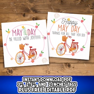 Étiquette du 1er mai, étiquette cadeau joyeux 1er mai imprimable, étiquette du panier du 1er mai du printemps, étiquette d'appréciation des employés, étiquette de faveur florale pour le 1er mai, étiquette de la fête du Travail