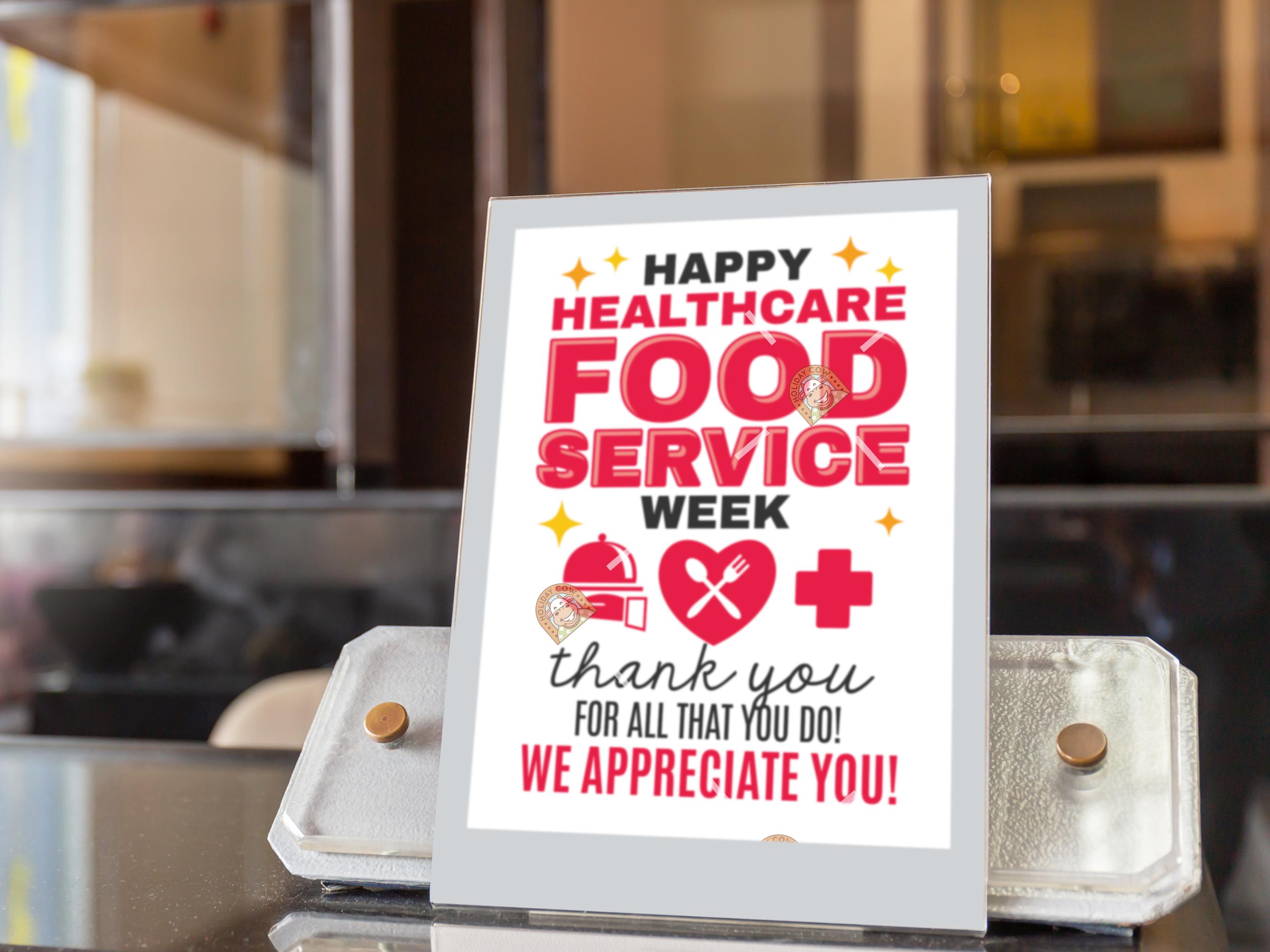 Healthcare Food Service Week Card Printable, Healthcare Food Service ...