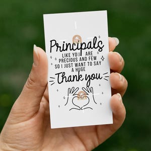 Printable Principal Gift Tag, Thank You Principal Appreciation Gift Tag, School Principals Day Tag, National Principal's Day Gift Tag