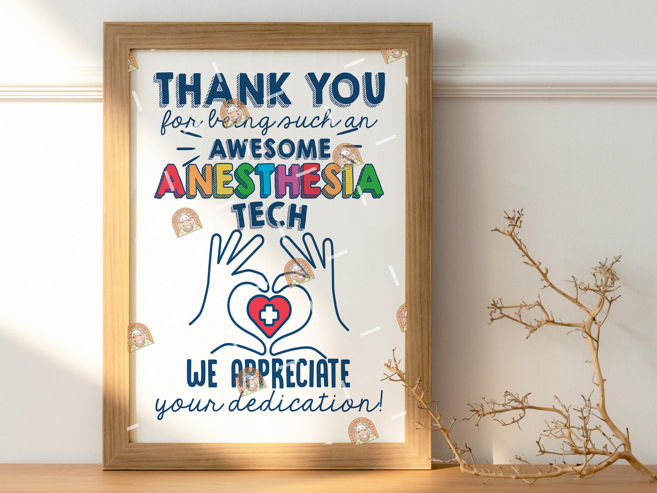Anesthesia Tech Gift Printable, Anesthesia Tech Week Sign, Anesthesia ...