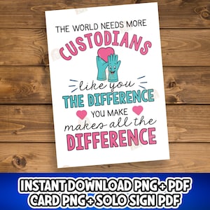 Wächter Geschenk, druckbare Wächter Wertschätzung, Schul Wächter Tageskarte, Wärter Geschenk für Wärter Danke Wärter