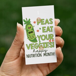 Étiquette-cadeau imprimable du mois de la nutrition, étiquette du mois de la nutrition scolaire, étiquette de faveur du mois de la nutrition, étiquette de la cafétéria du mois de la nutrition, téléchargement immédiat