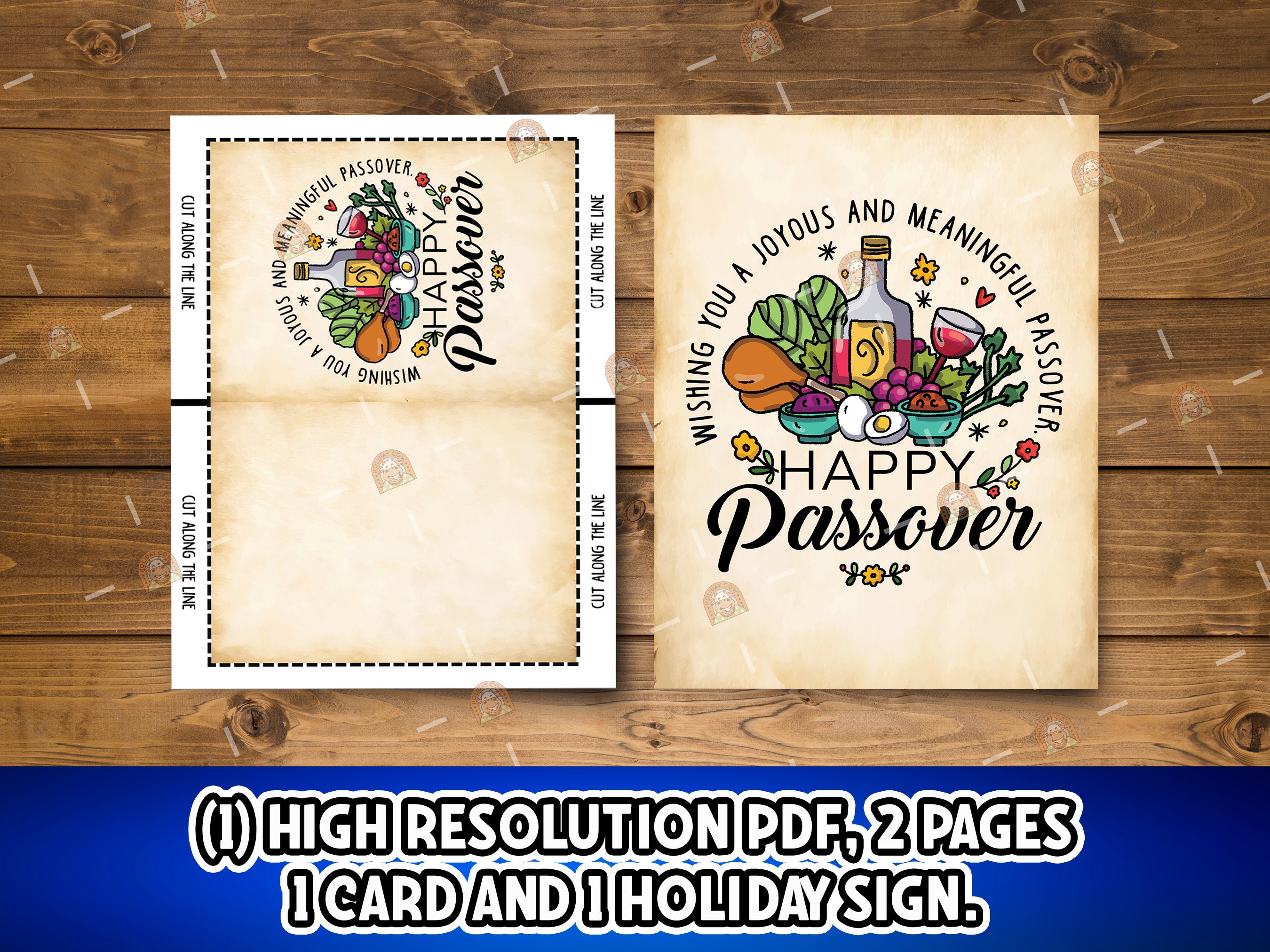 Passover Tags, Passover Cards, Printable Passover Decor, Happy Passover