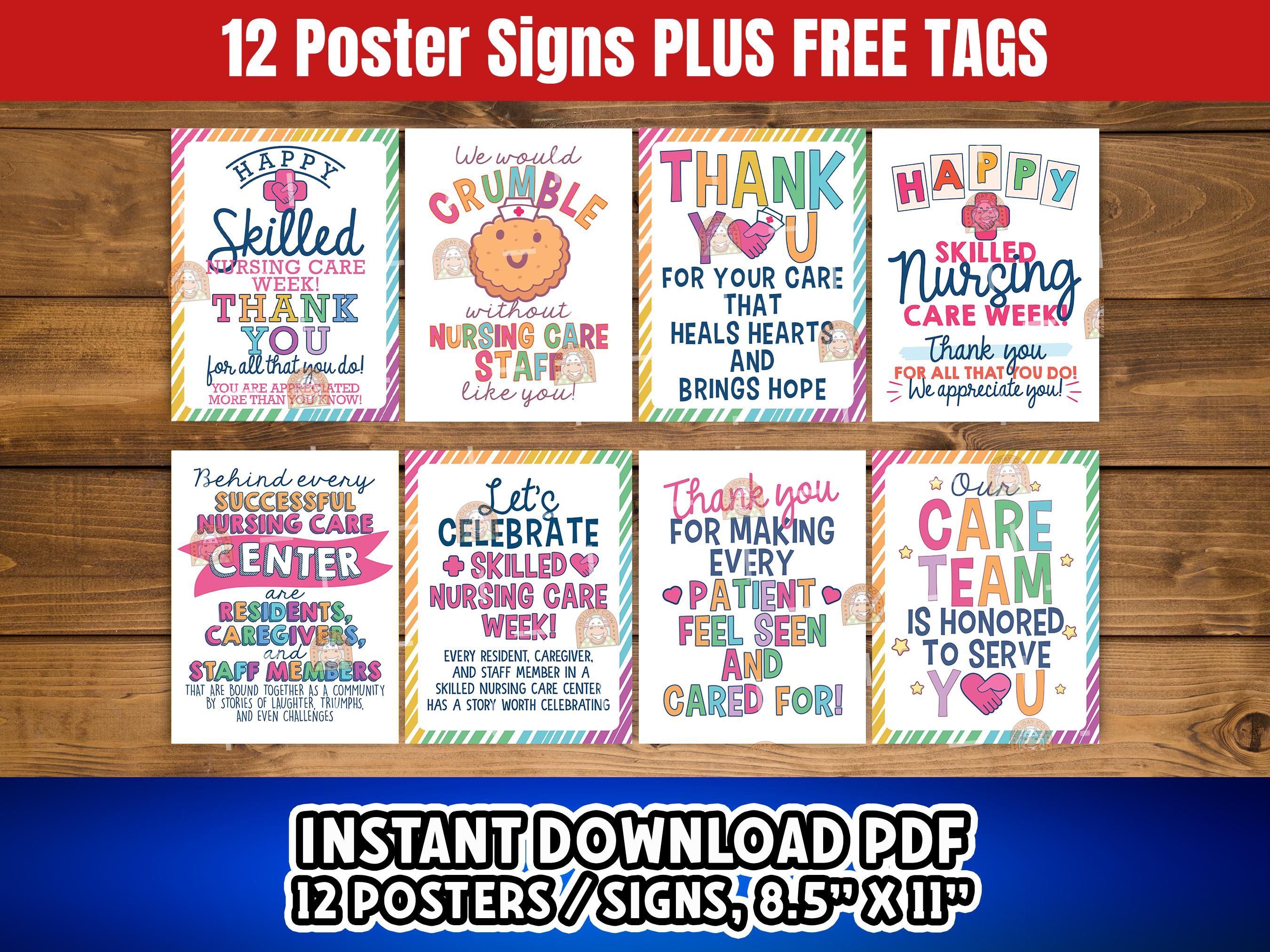 Skilled Nursing Care Week Signs Printable, National Skilled Nursing ...