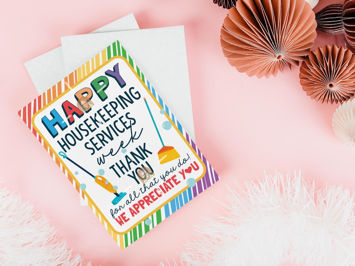 Housekeeping Week Card Printable, Housekeeping Appreciation Week Gift ...