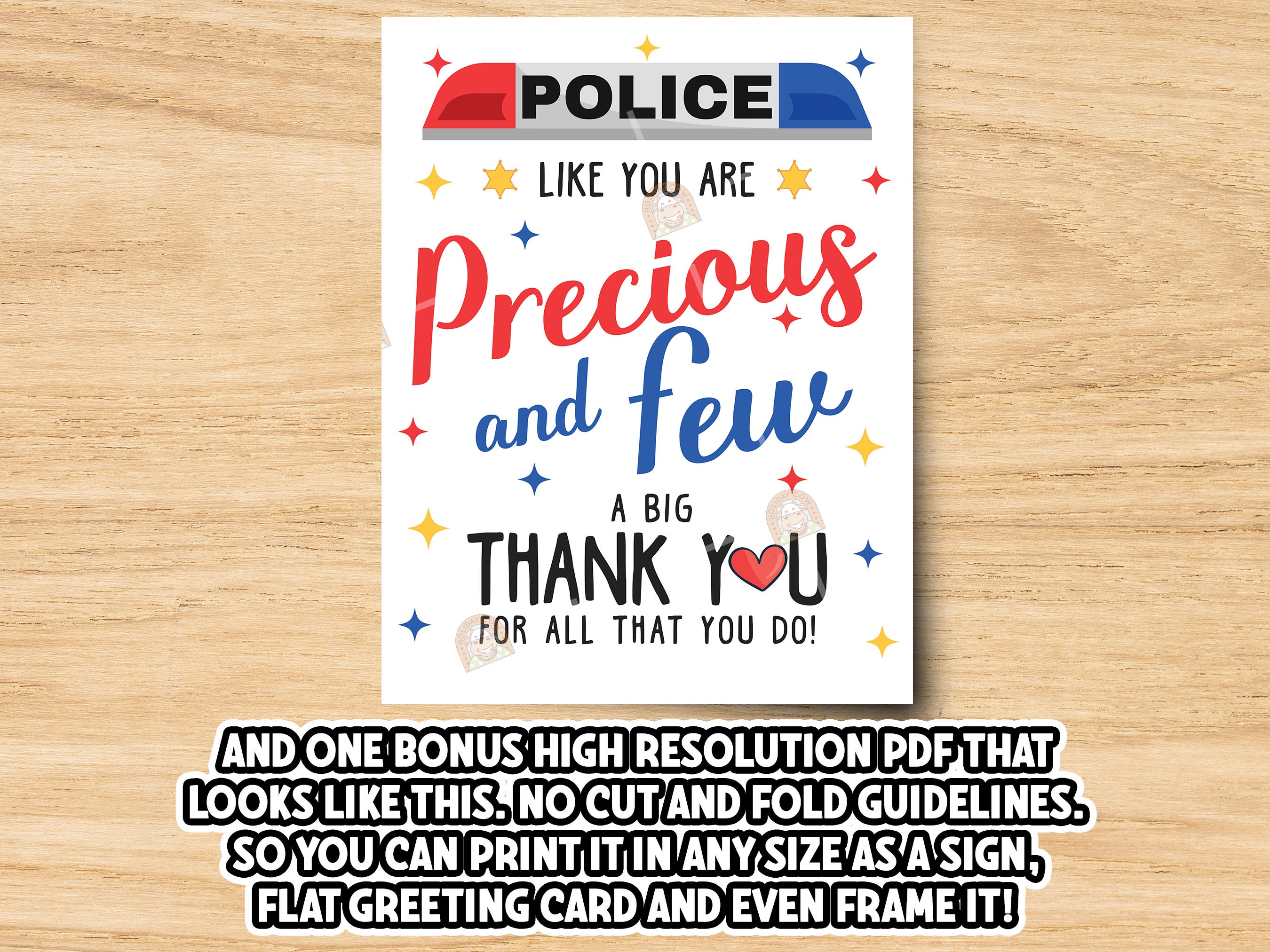 Police Week Card Printable, National Police Officers Week Gift, Police ...