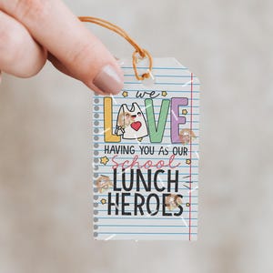 Printable School Lunch Hero Gift Tag, School Lunch Hero Day Tag, Lunch ...