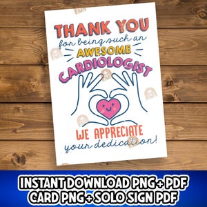 Kardiologen Geschenk, druckbare Cardiac Rehab Woche Geschenk, Danke Kardiologen Karte, Herz Arzt Wertschätzung, amerikanischen Herz Monat Geschenk