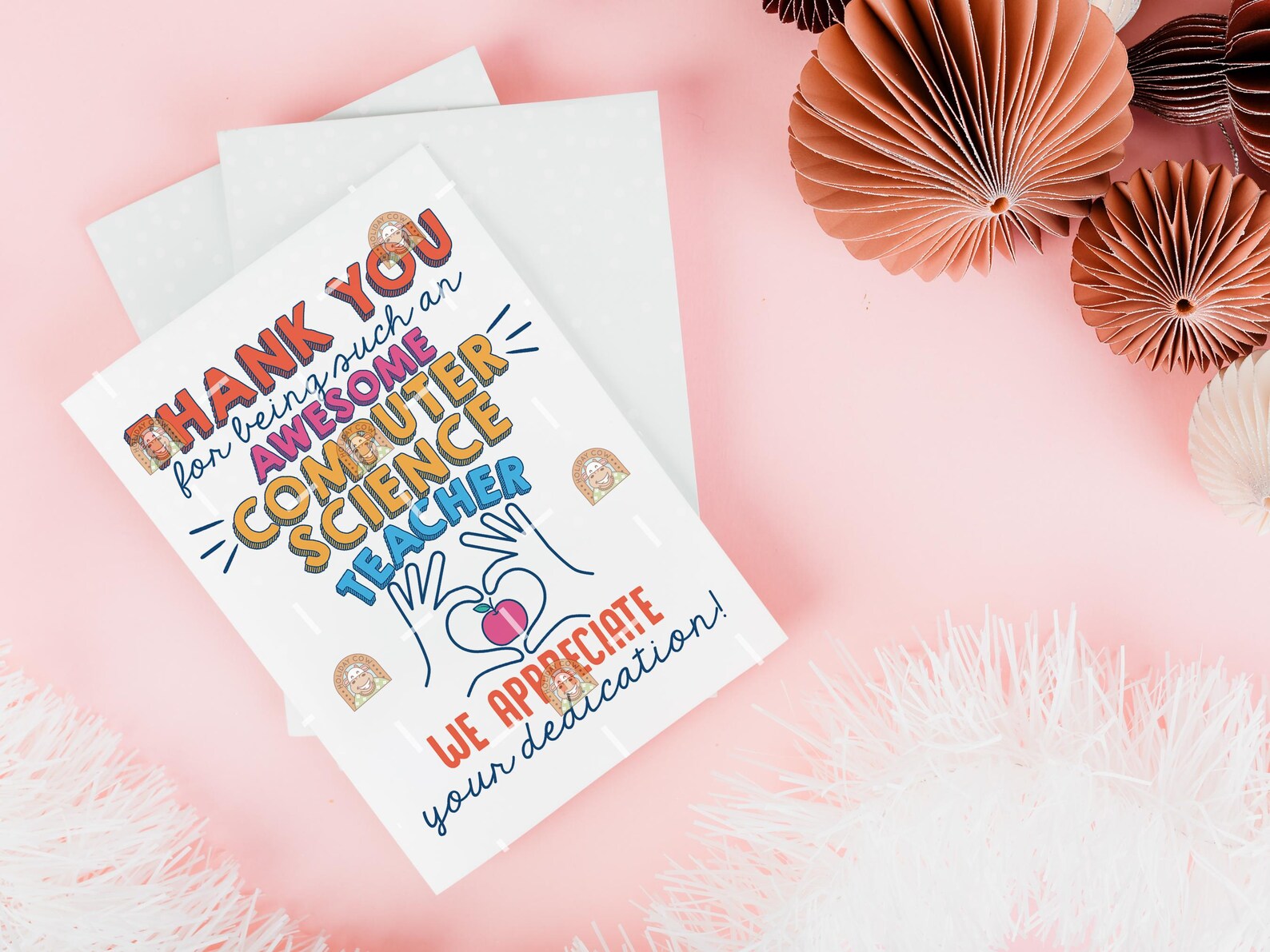 Computer Science Teacher Gift, Printable CS Teacher Card, Thank You ...