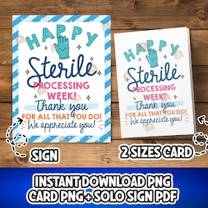 Sterile Processing Week Printable Poster, Sterile Processing Tech Gifts, SPD Week Card, Central Service Week Sign, SPD Appreciation Decor