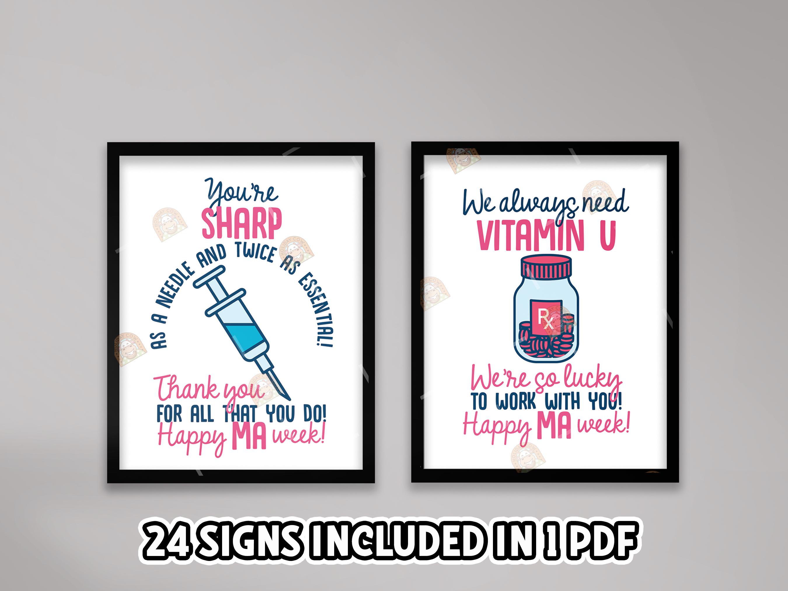 MA Week Signs, Medical Assistant Week Signs, Printable MA Week Posters ...