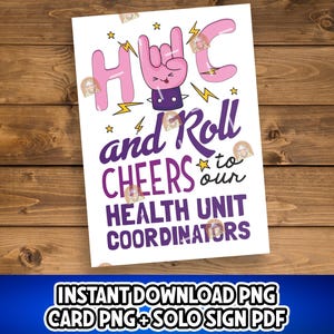 Health Unit Coordinator Week Card Printable, Funny HUC Week Gift, HUC Week Card, HUC Appreciation Week Sign, Huc Day Gift, Huc Thank you