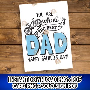 Biker Vatertagsgeschenk, Radfahren Vatertagskarte, druckbare Papa Karte zum Vatertag, lustiges Vatertagsschild, Geschenk zum Vatertag