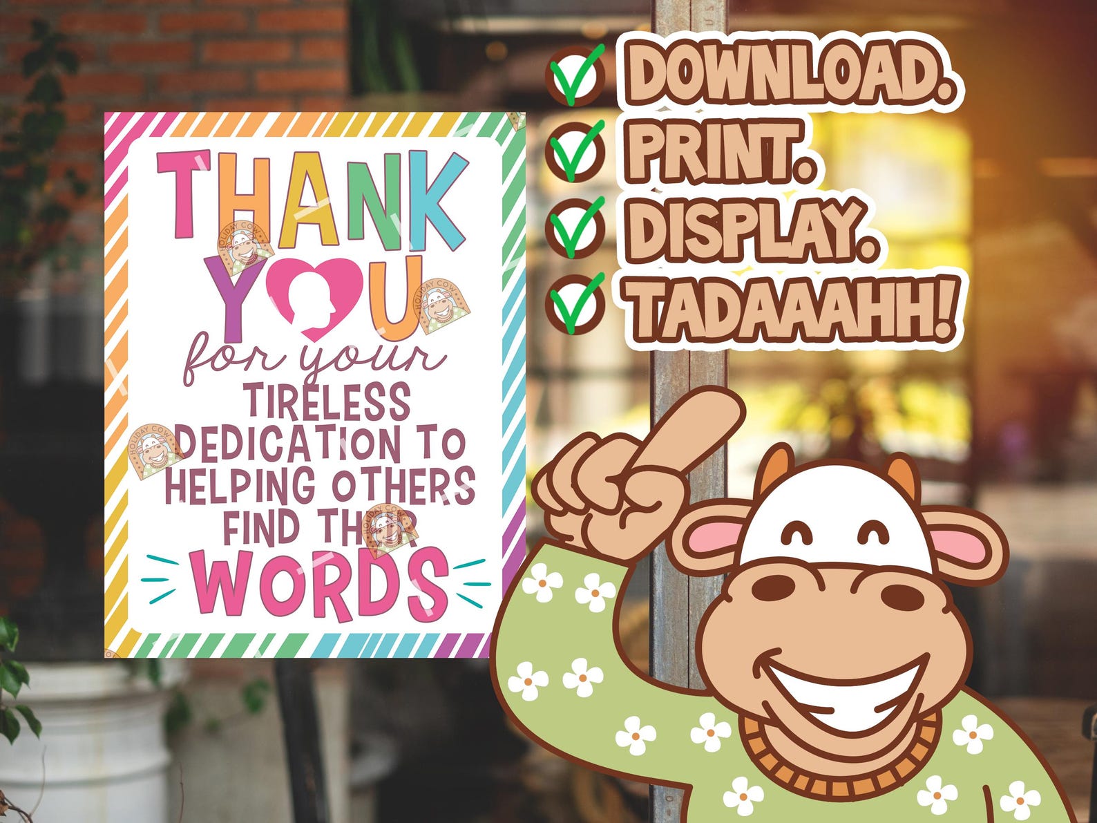 SLP Day Signs Printable, SLP Appreciation Speech Language Pathologist ...