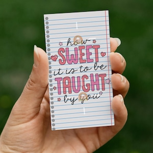 Druckbare Valentinstag Geschenkanhänger zum Valentinstag, Lehrer Wertschätzung Geschenkanhänger, Lehrer Dankeschön Anhänger, How Sweet it is to be Taught by you