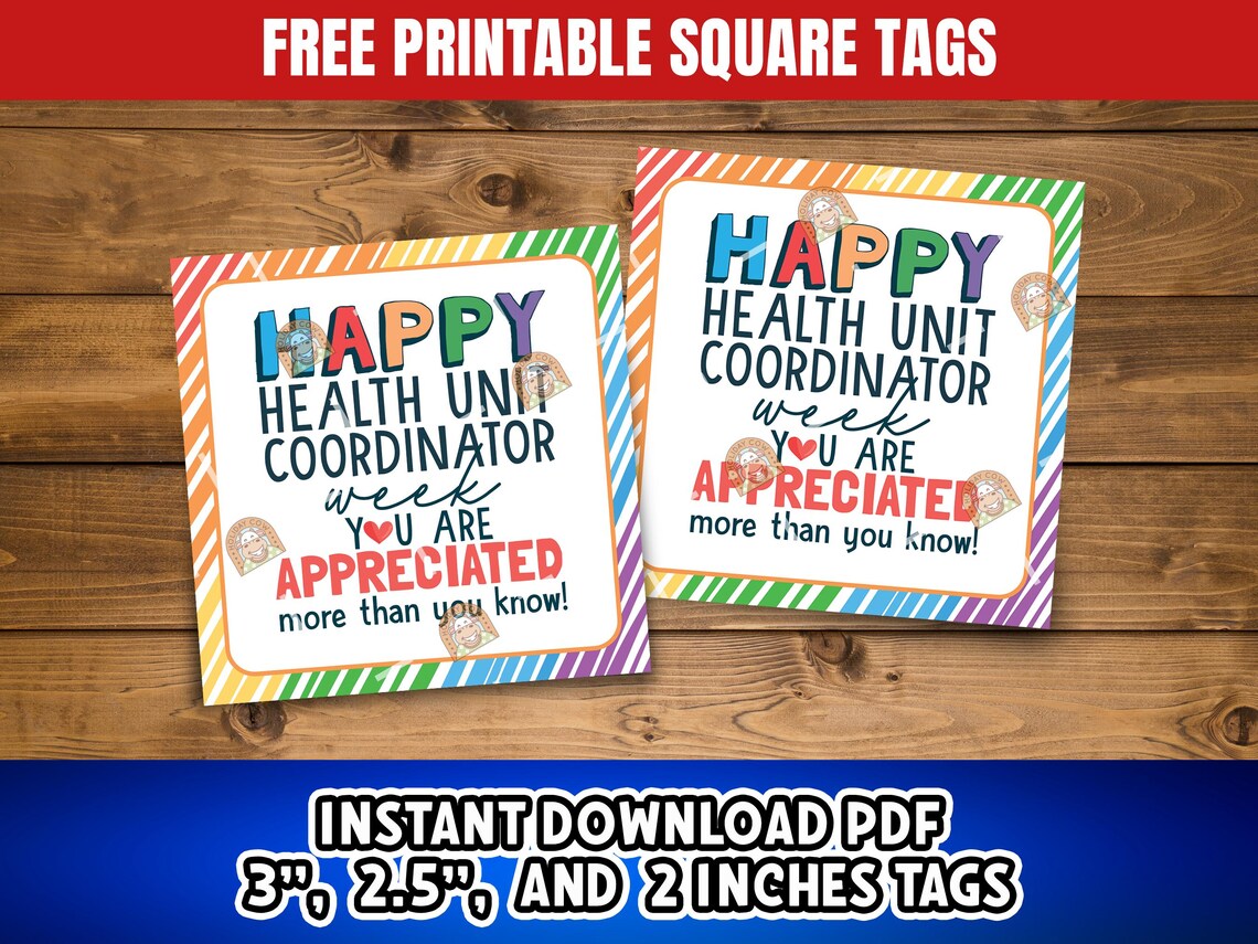 Health Unit Coordinator Week Signs Printable, HUC Week Poster, HUC Week ...