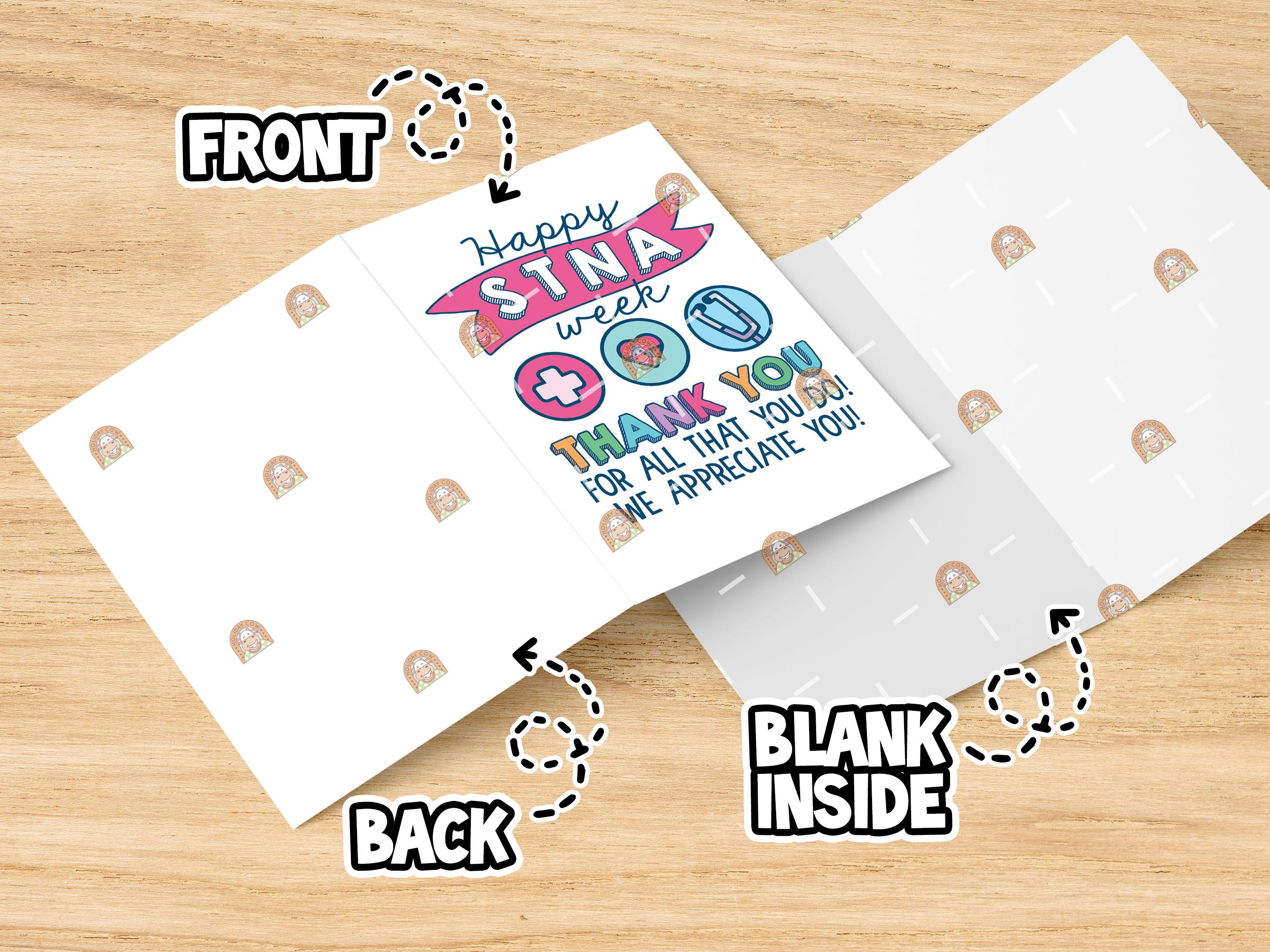 STNA Week 2025 Printable, STNA Gift for CNA Week Gift, Thank You Stna ...