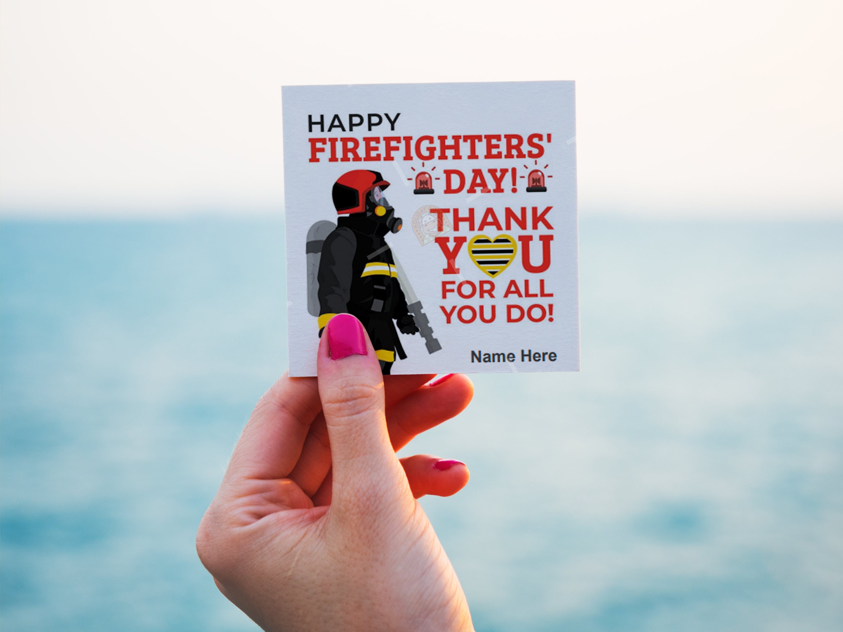 Firefighter Day Gift Tags Printable, Firefighter Appreciation Tags ...