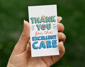 Vielen Dank für die Pflegekraft Geschenkanhänger, Familie Pflegekräfte Monat Tag druckbar, Geschenk für Pflegekraft Wertschätzung Monat Tag, Familienpflege Geschenkanhänger