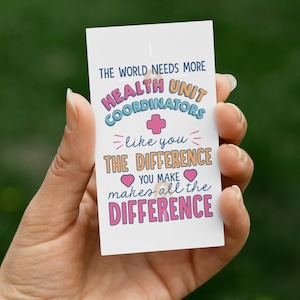 Health Unit Coordinator Week Gift Tag, Printable HUC Week Gift Tag for HUC Recognition, HUC Day Tag, Thank you Huc Appreciation Huc Gift Tag
