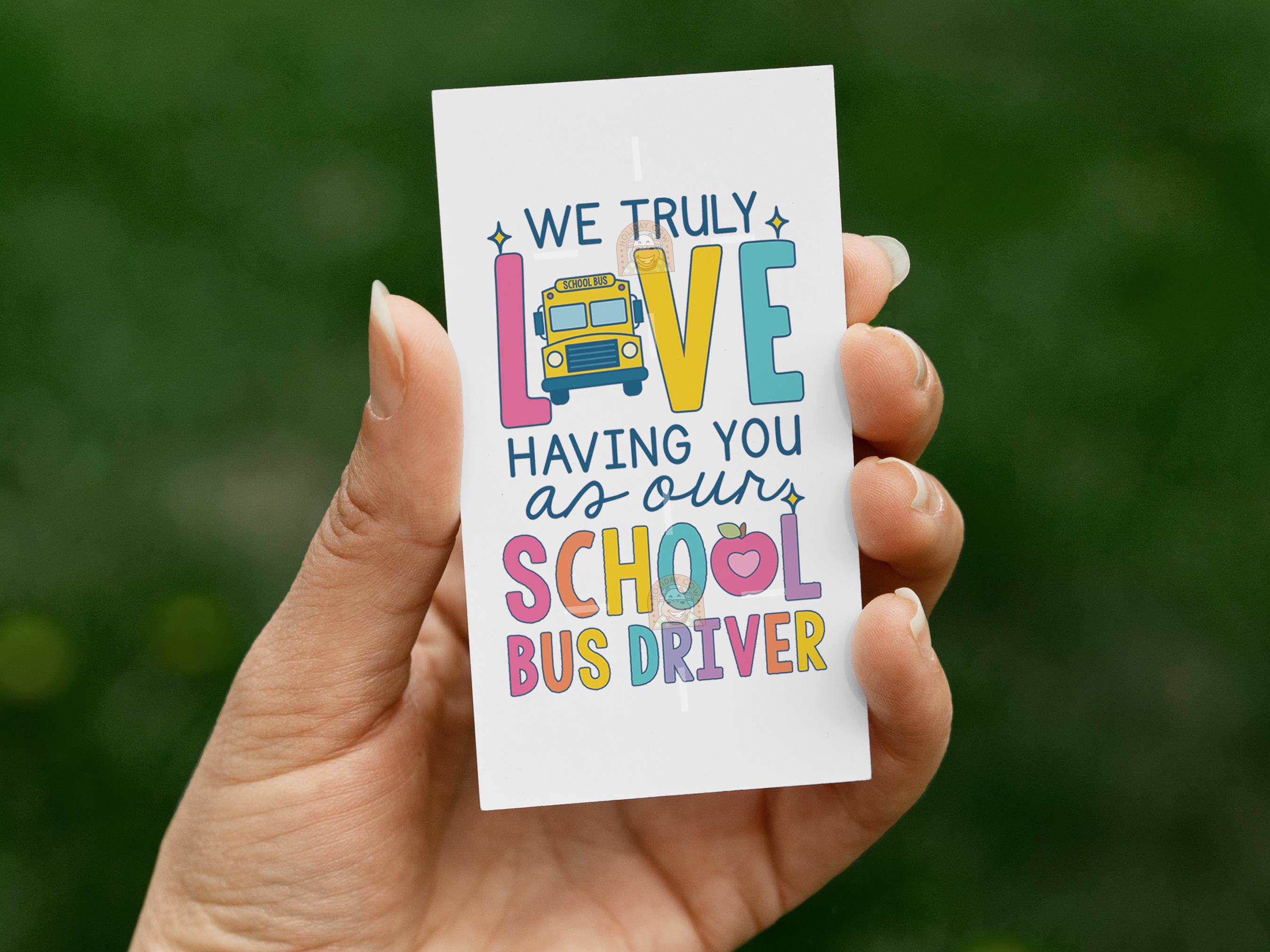 Bus Driver Appreciation Tags Printable, School Bus Driver Day Gift Tag ...