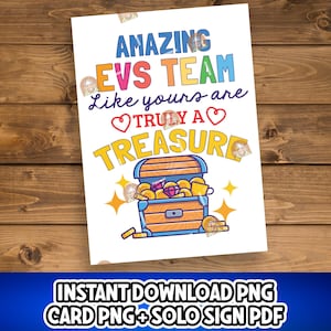 EVS Team Gift, EVS Week Card Printable, National Healthcare Environmental Services Week Gift, EVS Week Gift, Thank you Evs appreciation Sign