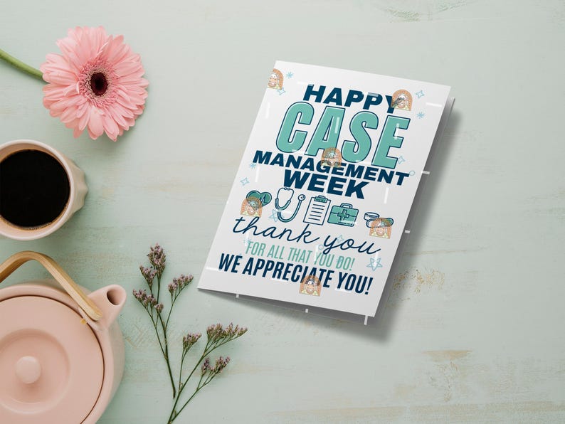 Case Management Week Sign Printable, Case Manager Gift, Thank You Case ...