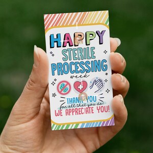 Sterile Processing Week Printable Tags , Sterile Processing Tech Gift tag, SPD Week Tag, Central Service Week Tag, SPD Appreciation Label