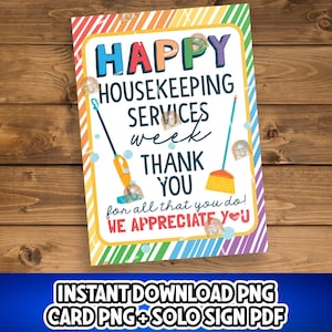 Haushalt Woche Karte zum ausdrucken, Haushalt Wertschätzung Woche Geschenk, Haushalt Woche Zeichen, Haushälterinnen Geschenk, Haushalt Woche Poster