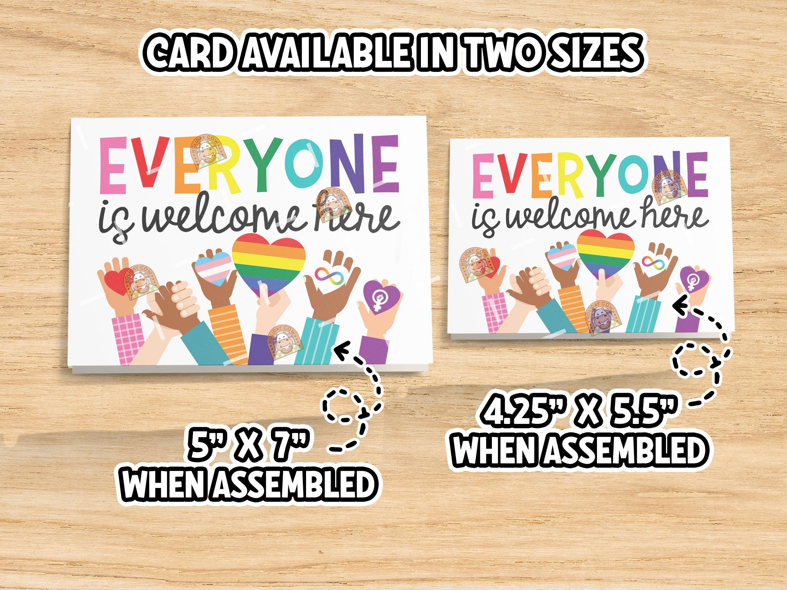 Everyone is Welcome Here Sign, Printable Inclusive Classroom Décor, No ...