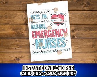 ER Nurse Gift, ER Nurse Week Card Printable, Thank you Er Nurses Day Appreciation, Emergency Nurses Week Sign, Er Nurse Week Gift, ED Nurse