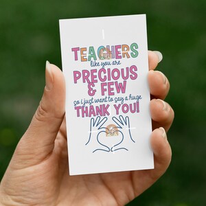 Teacher Gift Tag, Printable Teacher Thank you Teacher Tag for Teacher Appreciation, Teacher End of School Tag, Last Day of School Teacher