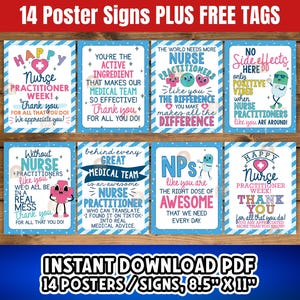 Nurse Practitioner Week Gift, Nurse Practitioner Week Signs Printable, Happy NP Week Posters, NP Week Decor, Thank you NP Gift, Np Week Sign