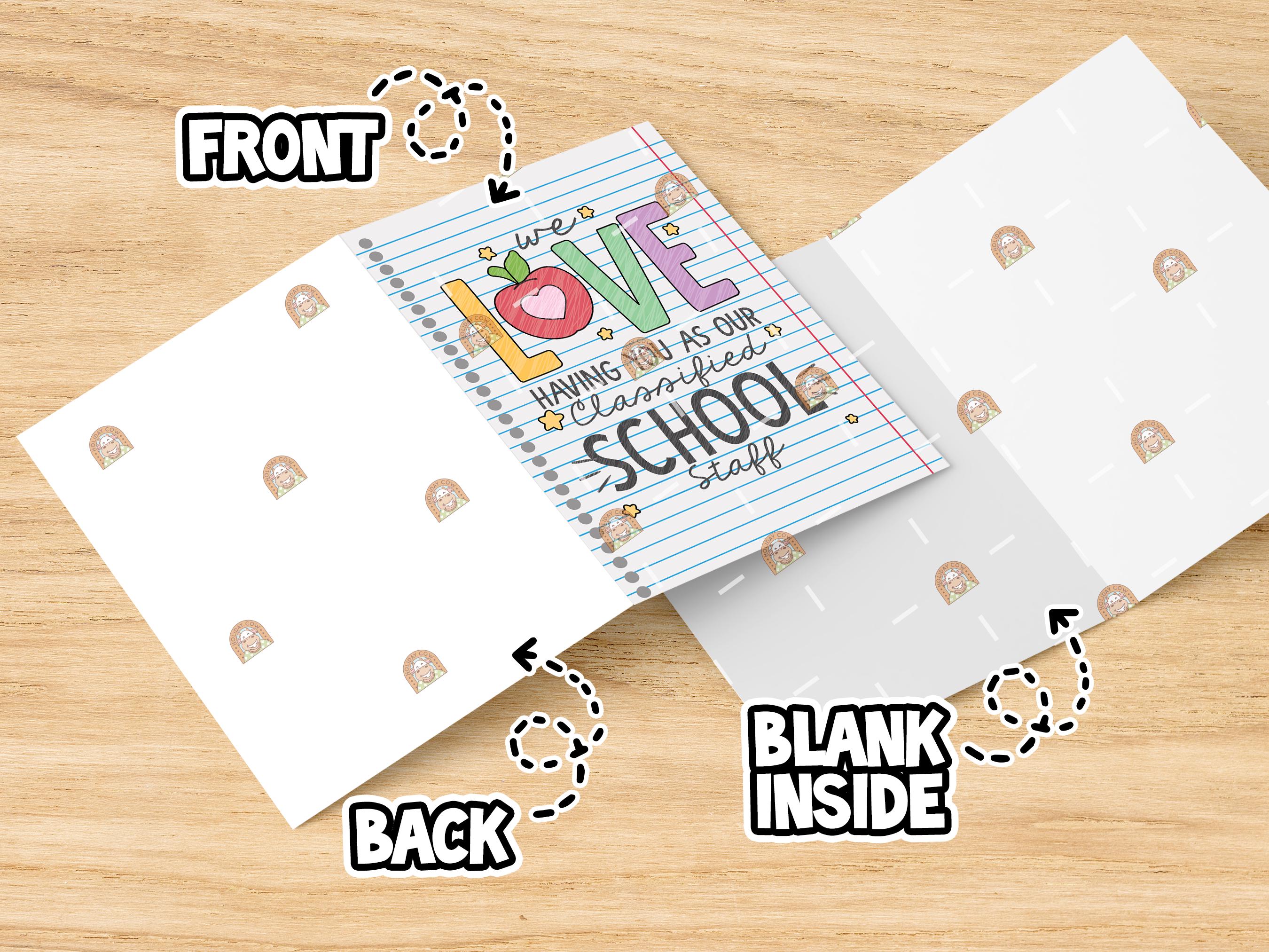 Classified School Staff Gift, Printable Classified School Employee Week ...